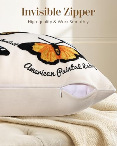 Animal Embroidered Throw Pillow Cover 18x18 Inch - Image 3
