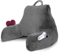 Nestl Reading Pillow for Bed, Back Pillow for Sitting Up in Bed, Dark Grey by Nestl
