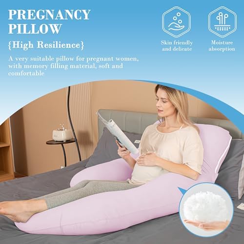 Cute Castle Cooling Cover Pregnancy Pillows, Soft U-Shape Maternity Pillow - Image 4