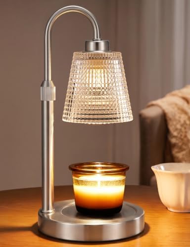 Satin Nickel Candle Warmer Lamp with Timer Home Decor Gifts for Women by Innqoo