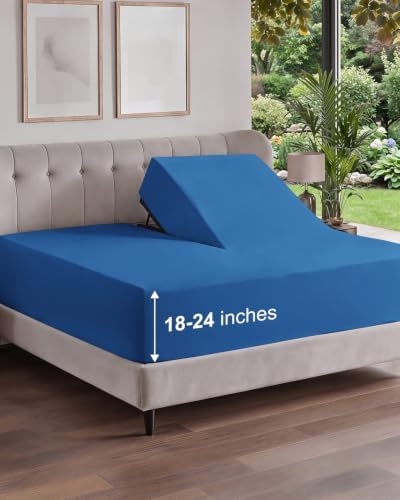 CGK Linens Extra Deep Flex Top Split Head King Fitted Sheet by CGKUnlimited