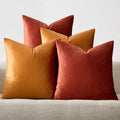 GIGIZAZA Pack of 4 Decorative Velvet Pillow Covers 20x20 Orange by GIGIZAZAFocusingonhomedecoration