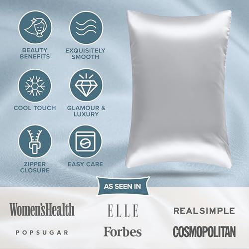 Bare Home Satin Pillowcases Zipper - Image 4