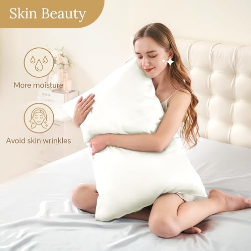 INFIIXSO Silk Pillow Cases 2 Pack, Standard Size, Hidden Zipper - Image 3