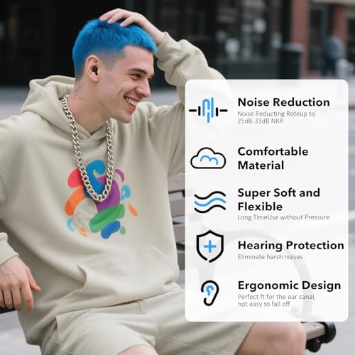 -40dB Ear Plugs for Sleeping Noise Cancelling Ear Plugs for Noise Reduction & - Image 2