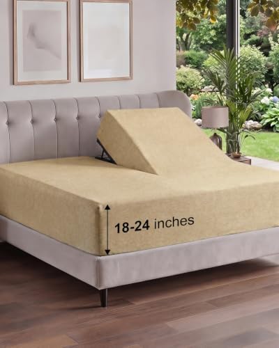 CGK Linens Extra Deep Flex Top Split Head King Fitted Sheet by CGKUnlimited