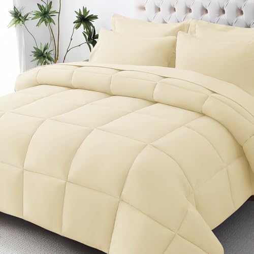 JOLLYVOGUE California King Comforter Set, Ultra-Soft Bed in a Bag Cal King Size by JOLLYVOGUE