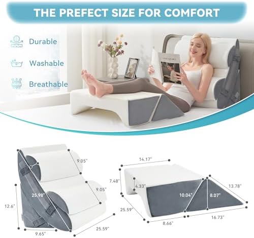 Kingfun 6PCS Orthopedic Bed Wedge Pillow Set - Image 7