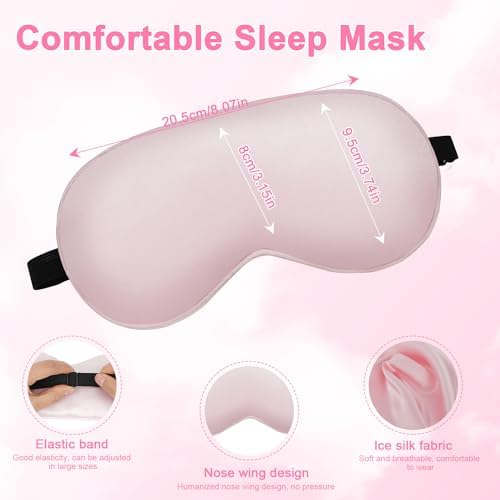 Sleep mask w/Cooling Gel Eye Mask, Reusable Ice Silk Blackout Eye Cover - Image 4