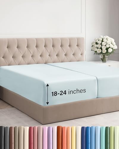 CGK Linens Extra Deep Split King Fitted Sheet Only by CGKUnlimited