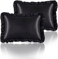 Silky Satin Ruffled Pillow Cases by HommxJF