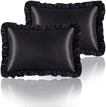Silky Satin Ruffled Pillow Cases by HommxJF