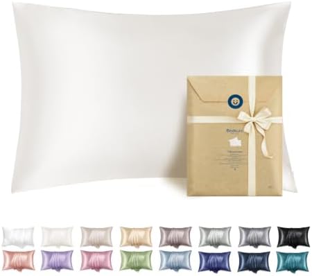 Bedsure Satin Pillowcase with Zipper, Pillow Cases Queen Size Set of 2 by BEDSURE