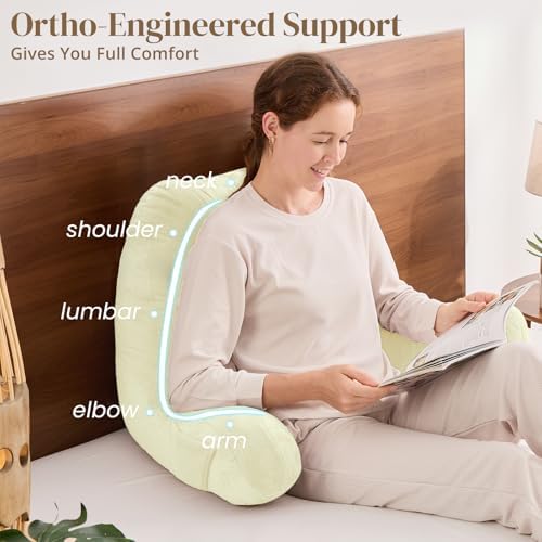 Sasttie Reading Pillow for Bed, Back Pillow for Sitting Up - Image 4