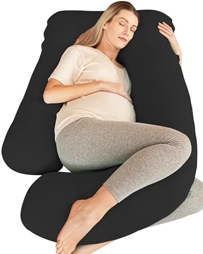 Cute Castle Cooling Cover Pregnancy Pillows, Soft U-Shape Maternity Pillow by Cute+Castle