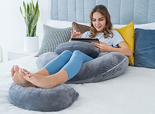 QUEEN ROSE E Shaped Pregnancy Pillows, Detachable Maternity Body Pillow - Image 3