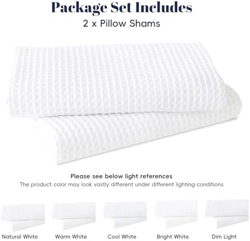 PHF Cotton Waffle Throw Pillow Covers 24" x 24", No Insert - Image 6