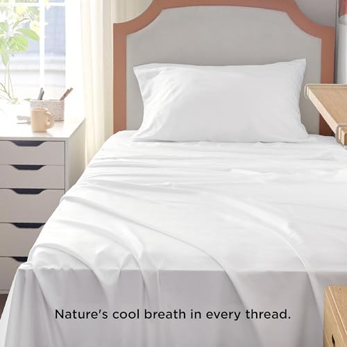 Bedsure PureWoven 100% Rayon Derived from Bamboo, Twin XL Sheets, 3 Pieces - Image 3