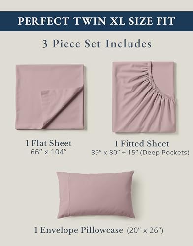 LANE LINEN Twin XL Sheets 100% Organic Cotton Soft 3pc Percale - Image 4