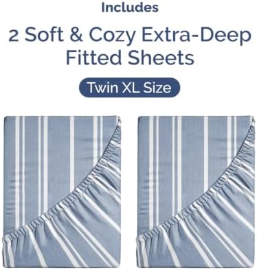 CGK Linens 2 Pack Extra Deep Twin XL Fitted Sheets - Image 4
