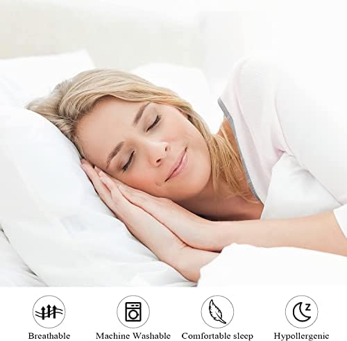 100% Egyptian Cotton Pillow Protectors Set of 2 Standard Size - Image 6