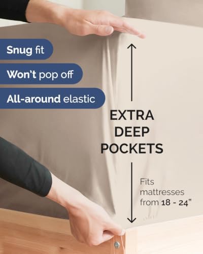 CGK Linens Extra Deep Flex Top Split Head King Fitted Sheet Only - Image 2
