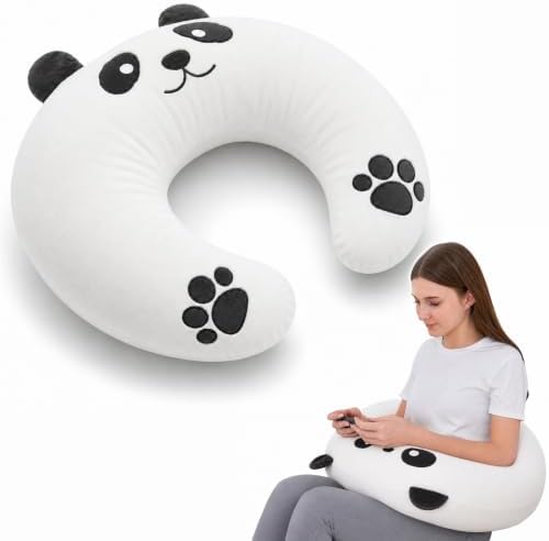 Lap Pillow, Cute Panda Crochet Pillow by MLdian