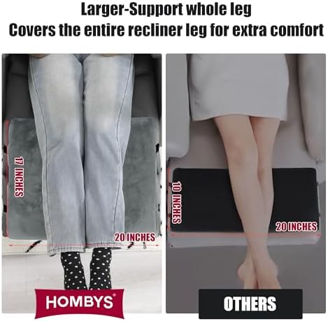 HOMBYS Extra Large Recliner Leg Pillow, Foam Foot Rest Cushion Wave Shape - Image 3