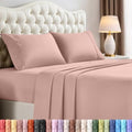 California King Sheets Set, 4 Pieces 16" Deep Pocket Bed Sheets, Blush Pink by UTOPIABEDDING