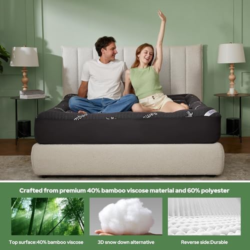 BEDLORE Twin Mattress Topper, Thick Pillow Top Mattress Pad - Image 3