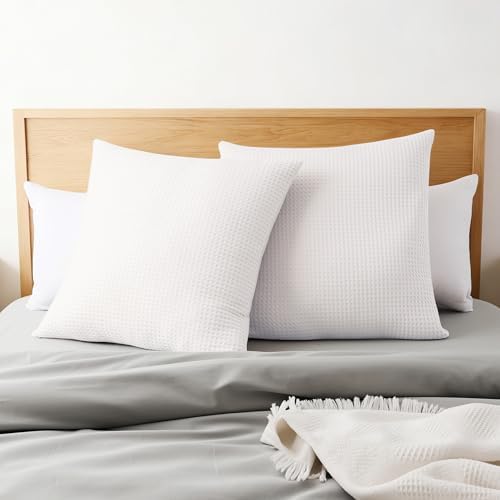 100% Cotton Waffle Weave Throw Pillow Covers Set of 2 - Image 5