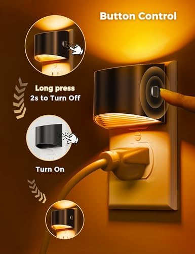 L LOHAS LED Night Light 2 Pack, Night Lights Plug into Wall, 1600K Amber - Image 4