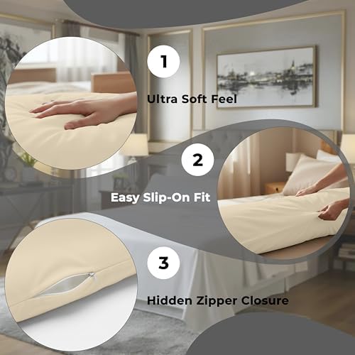 ROYALE LINENS Microfiber Body Pillow Cover - Image 5