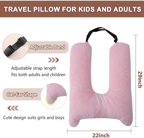 1 MIDDLE ONE Car Pillow for Kids, Memory Foam Travel Pillow for Car and Adults - Image 4