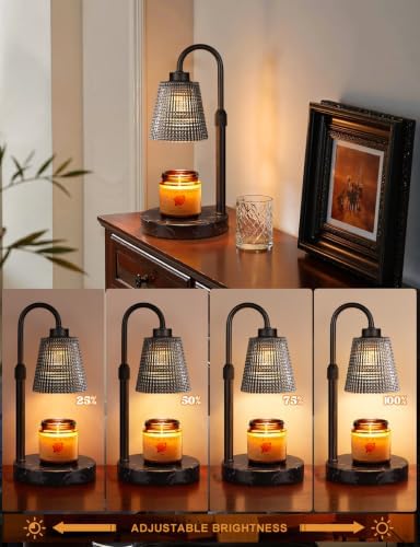 Marble Black Candle Warmer Lamp with Timer Home Decor Gifts for Women - Image 2