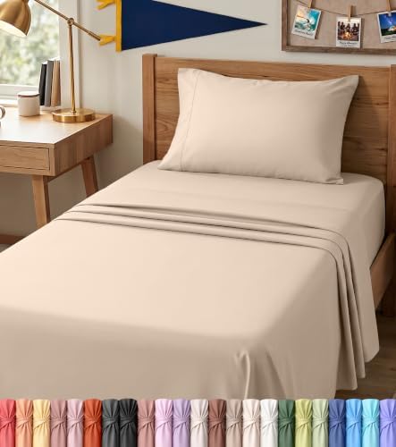 Twin XL Sheets Set, 3 Pieces 16" Deep Pocket Hotel Luxury Bed Sheets by UTOPIABEDDING