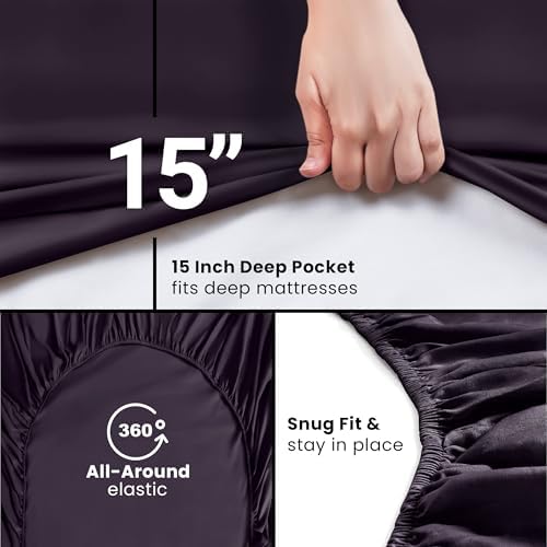 Full Fitted Sheet, Ultra Soft Fits Up to 15 Inch Deep Pocket - Image 3