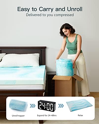 PERLECARE 4 inch Queen Ventilated Memory Foam Mattress Topper - Image 6