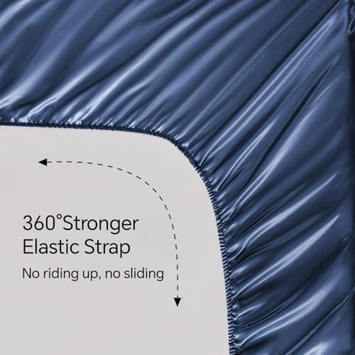 BEDELITE Satin Sheets Queen Size Bed Set, 4 Pieces - Image 5