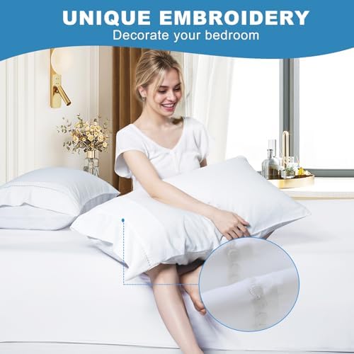 Cooling Pillow Cases Set of 2, King Size Cool Pillowcases - Image 3