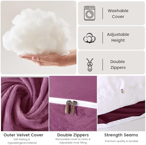 Pregnant Pillows for Sleeping, 70 Inch u Shaped Pillow Maternity Pillow - Image 4