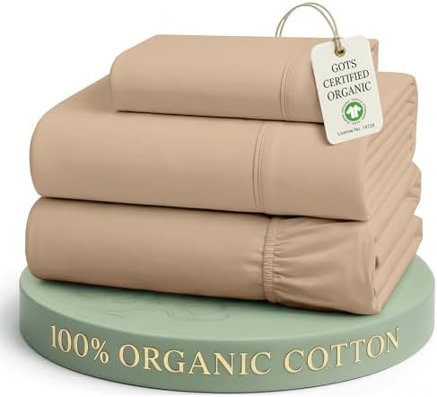 LANE LINEN Twin XL Bed Sheets 100% Organic Cotton Percale Cooling by LaneLinen