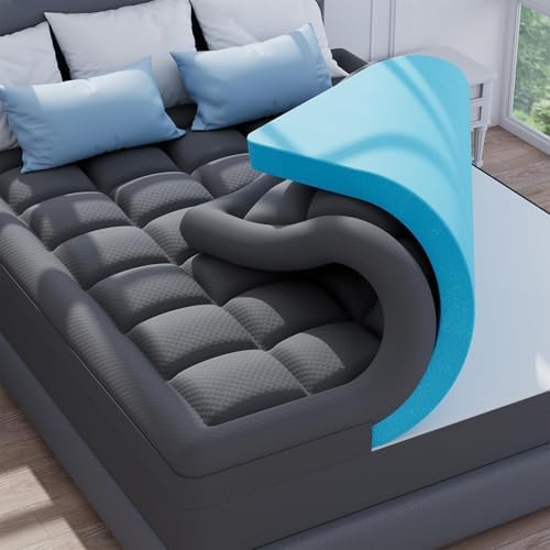ELEMUSE 3 Inch King Dual Layer Memory Foam Mattress Topper by ELEMUSE