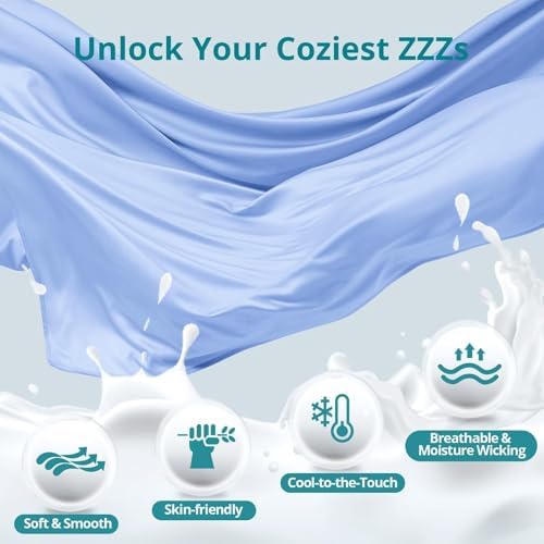 Cooling Pregnancy Pillows for Sleeping, Light Blue - Image 5