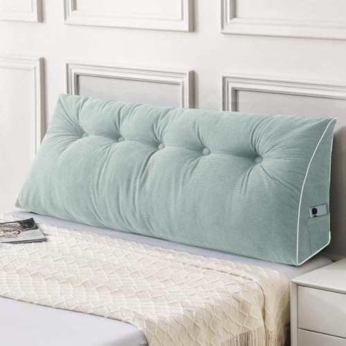 Sasttie Headboard Pillow Full, Wedge Pillow Headboard, Mint Green by SASTTIE