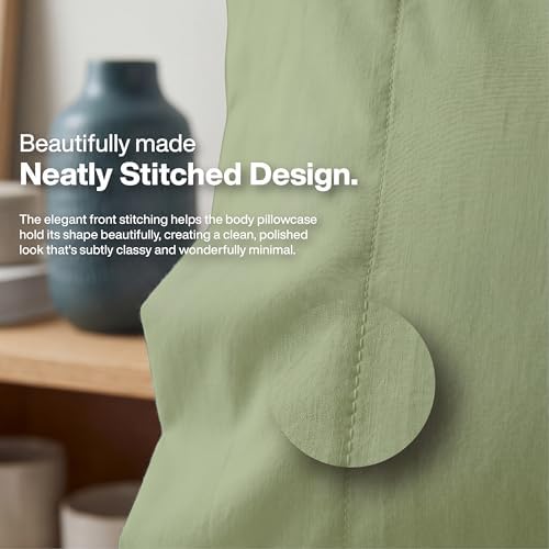 QUEENSBAY Body Pillow Case, 1 Pack, Soft Microfiber Long Pillow Cover, - Image 2