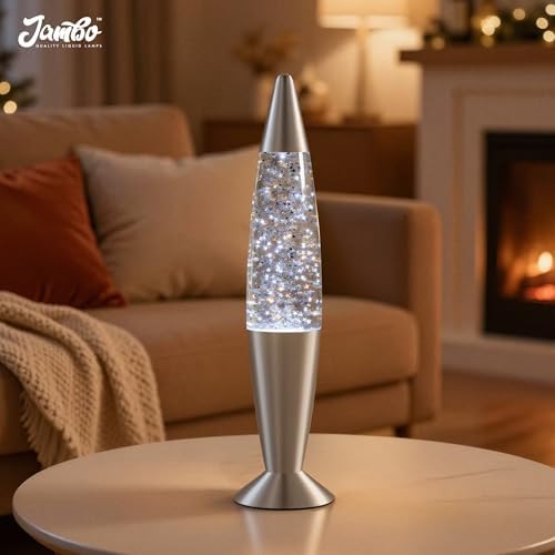 Jambo 16-Inch Silver Star Glitter Lamp I Beautiful Liquid Lamp I Entertaining for Adults and Kids I Perfect Holiday Gift - Image 2