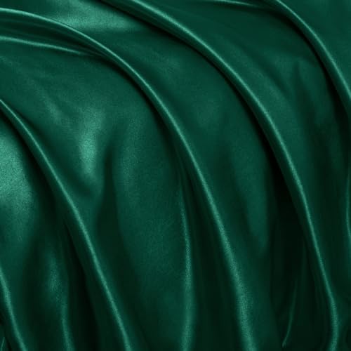 Homiest Blackish Green Ruffle Satin Pillowcase Set of 2 - Image 7