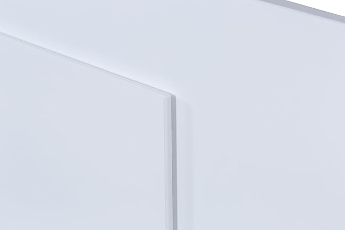 memomad Bali Slim Set: Storage Platform Bed with Drawers + Flat Panel Headboard (King Size, White Wood)
