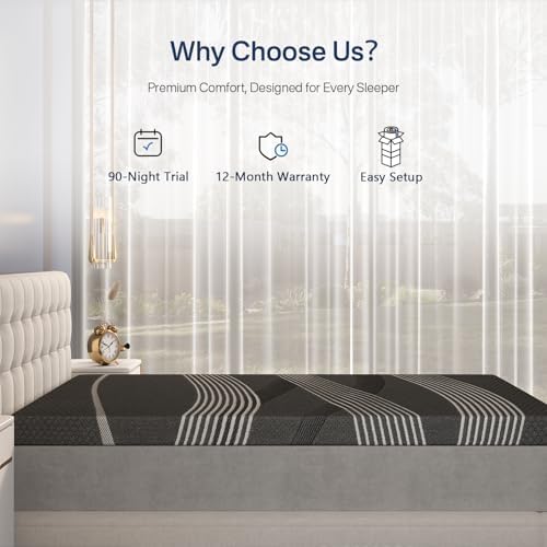 3 Inch Full Mattress Topper Memory Foam, Cooling Gel & Non-Slip Straps - Image 7
